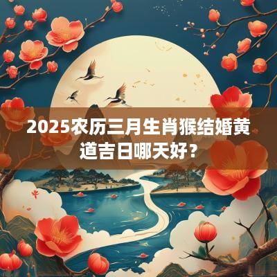 2025农历三月生肖猴结婚黄道吉日哪天好？