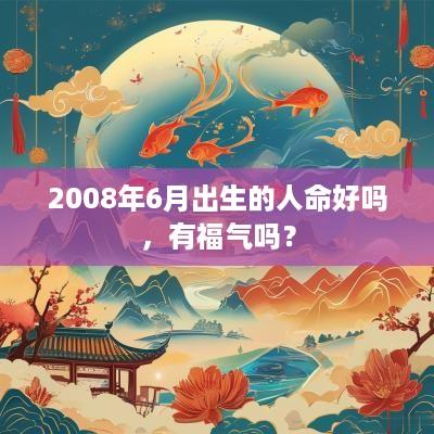 2008年6月出生的人命好吗，有福气吗？