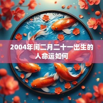 2004年闰二月二十一出生的人命运如何