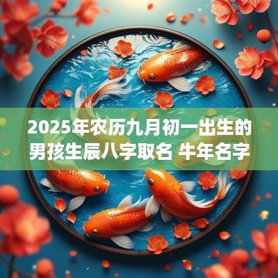 2025年农历九月初一出生的男孩生辰八字取名 蛇年名字推荐