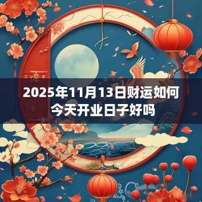 2025年11月13日财运如何 今天开业日子好吗