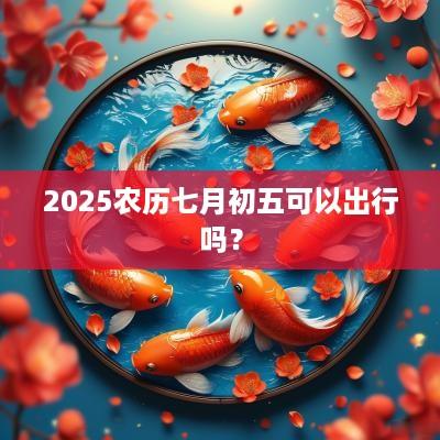 2025农历七月初五可以出行吗？