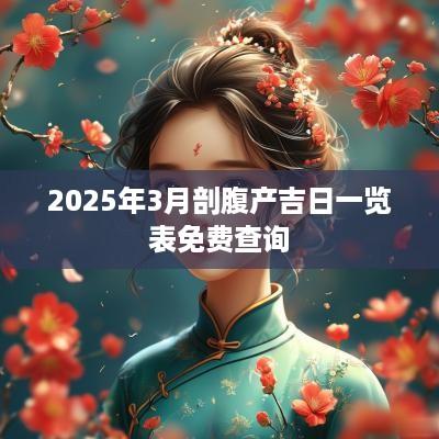 2025年3月剖腹产吉日一览表免费查询