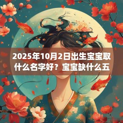 2025年10月2日出生宝宝取什么名字好？宝宝缺什么五行？