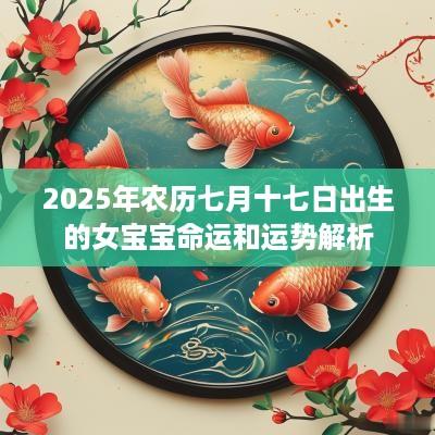 2025年农历七月十七日出生的女宝宝命运和运势解析