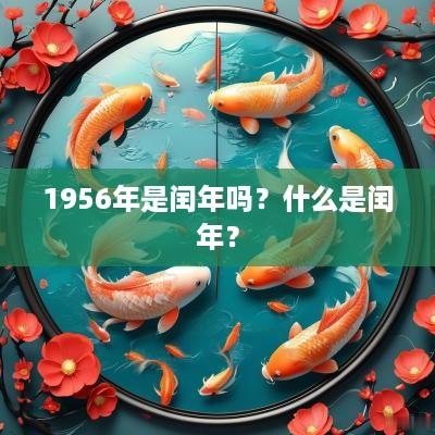 1956年是闰年吗？什么是闰年？