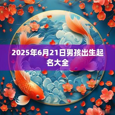 2025年6月21日男孩出生起名大全