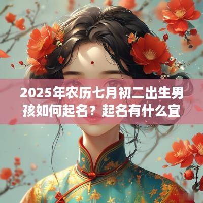 2025年农历七月初二出生男孩如何起名？起名有什么宜用字？