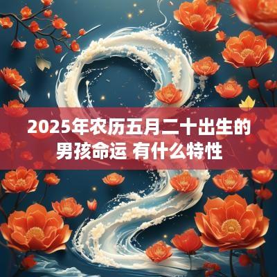 2025年农历五月二十出生的男孩命运 有什么特性