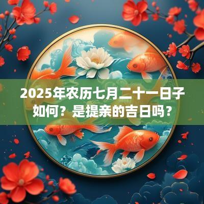 2025年农历七月二十一日子如何？是提亲的吉日吗？