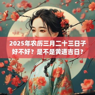2025年农历三月二十三日子好不好？是不是黄道吉日？