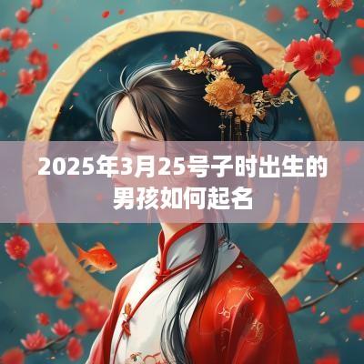 2025年3月25号子时出生的男孩如何起名