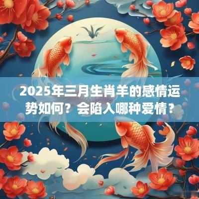 2025年三月生肖羊的感情运势如何？会陷入哪种爱情？