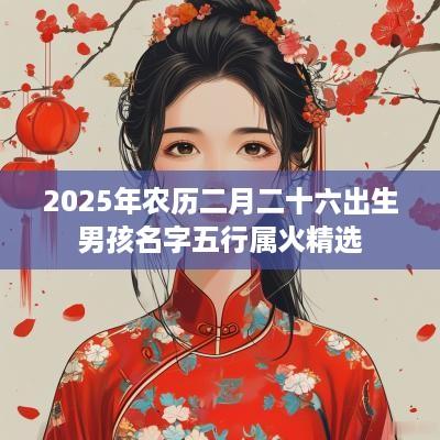 2025年农历二月二十六出生男孩名字五行属火精选