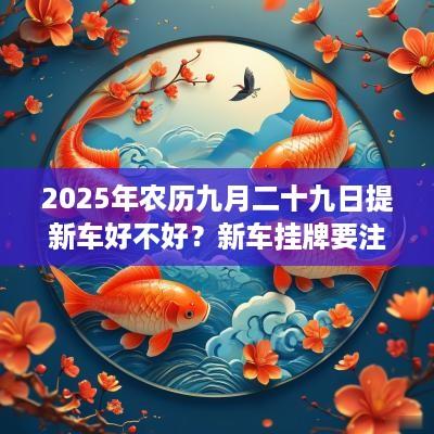 2025年农历九月二十九日提新车好不好？新车挂牌要注意什么？