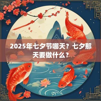 2025年七夕节哪天？七夕那天要做什么？