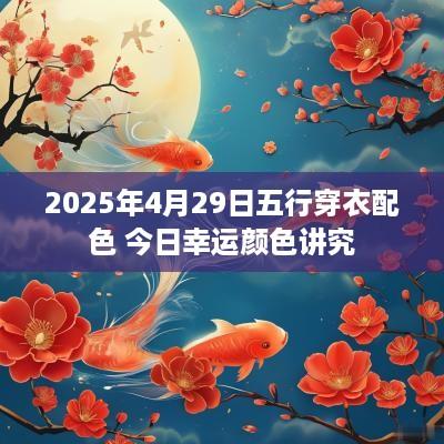2025年4月29日五行穿衣配色 今日幸运颜色讲究