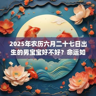 2025年农历六月二十七日出生的男宝宝好不好？命运如何？
