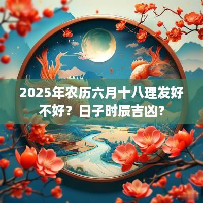 2025年农历六月十八理发好不好？日子时辰吉凶？