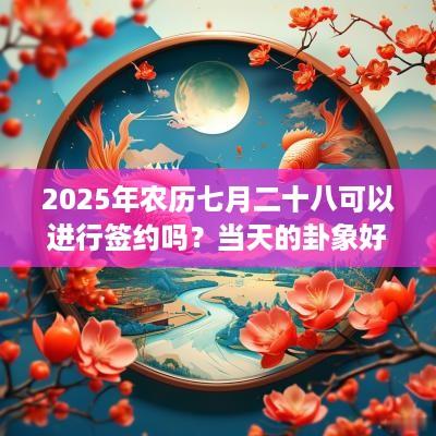 2025年农历七月二十八可以进行签约吗？当天的卦象好吗？