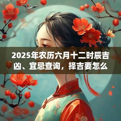 2025年农历六月十二时辰吉凶、宜忌查询，择吉要怎么看？