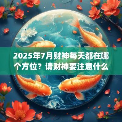 2025年7月财神每天都在哪个方位？请财神要注意什么？