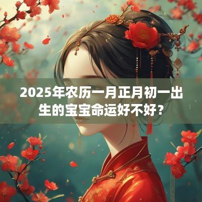 2025年农历一月正月初一出生的宝宝命运好不好？