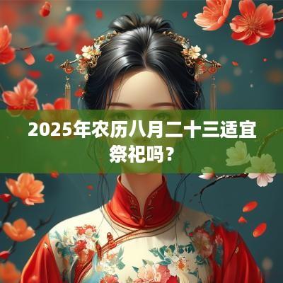 2025年农历八月二十三适宜祭祀吗？