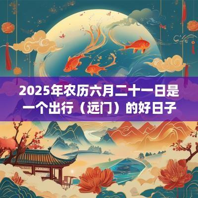 2025年农历六月二十一日是一个出行（远门）的好日子？