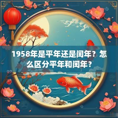 1958年是平年还是闰年？怎么区分平年和闰年？
