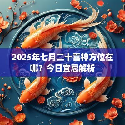 2025年七月二十喜神方位在哪？今日宜忌解析