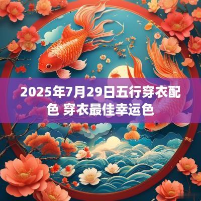 2025年7月29日五行穿衣配色 穿衣最佳幸运色