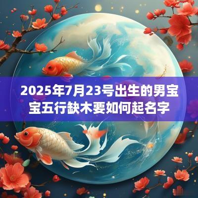 2025年7月23号出生的男宝宝五行缺木要如何起名字