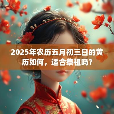 2025年农历五月初三日的黄历如何，适合祭祖吗？