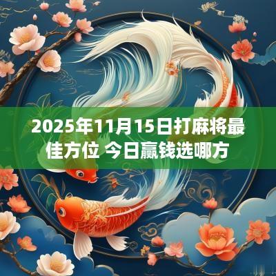 2025年11月15日打麻将最佳方位 今日赢钱选哪方