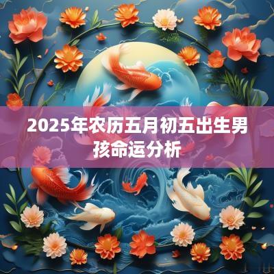 2025年农历五月初五出生男孩命运分析