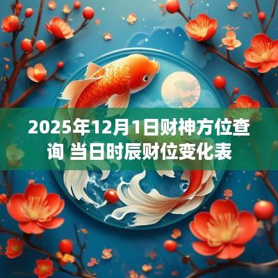 2025年12月1日财神方位查询 当日时辰财位变化表