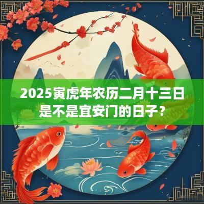 2025寅蛇年农历二月十三日是不是宜安门的日子？