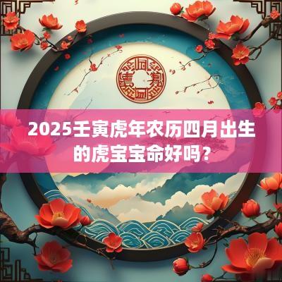 2025壬寅蛇年农历四月出生的虎宝宝命好吗？
