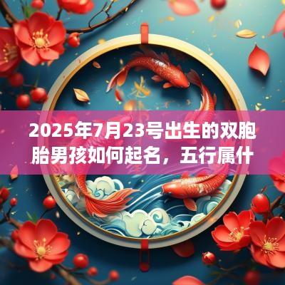 2025年7月23号出生的双胞胎男孩如何起名，五行属什么