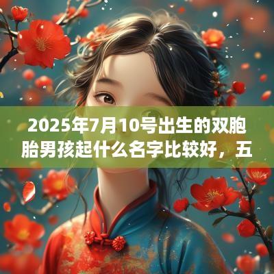 2025年7月10号出生的双胞胎男孩起什么名字比较好，五行属什么