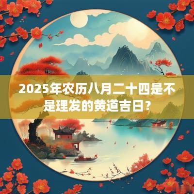 2025年农历八月二十四是不是理发的黄道吉日？