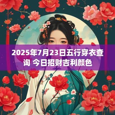 2025年7月23日五行穿衣查询 今日招财吉利颜色