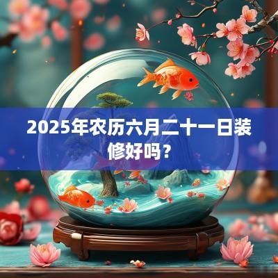 2025年农历六月二十一日装修好吗？