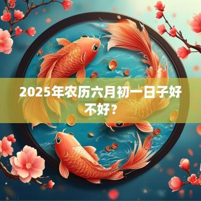 2025年农历六月初一日子好不好？