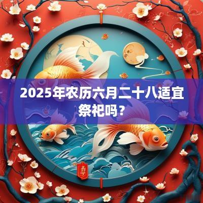 2025年农历六月二十八适宜祭祀吗？