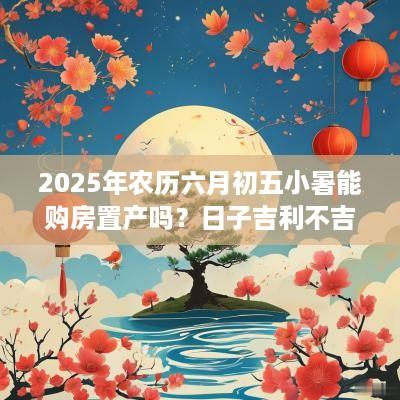 2025年农历六月初五小暑能购房置产吗？日子吉利不吉利？