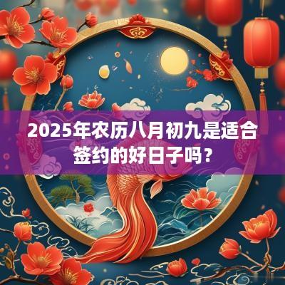 2025年农历八月初九是适合签约的好日子吗？