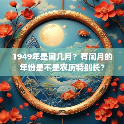 1949年是闰几月？有闰月的年份是不是农历特别长？