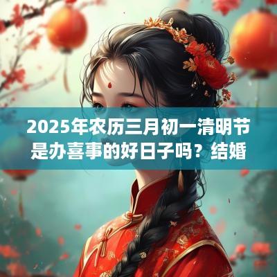 2025年农历三月初一清明节是办喜事的好日子吗？结婚如何择吉？